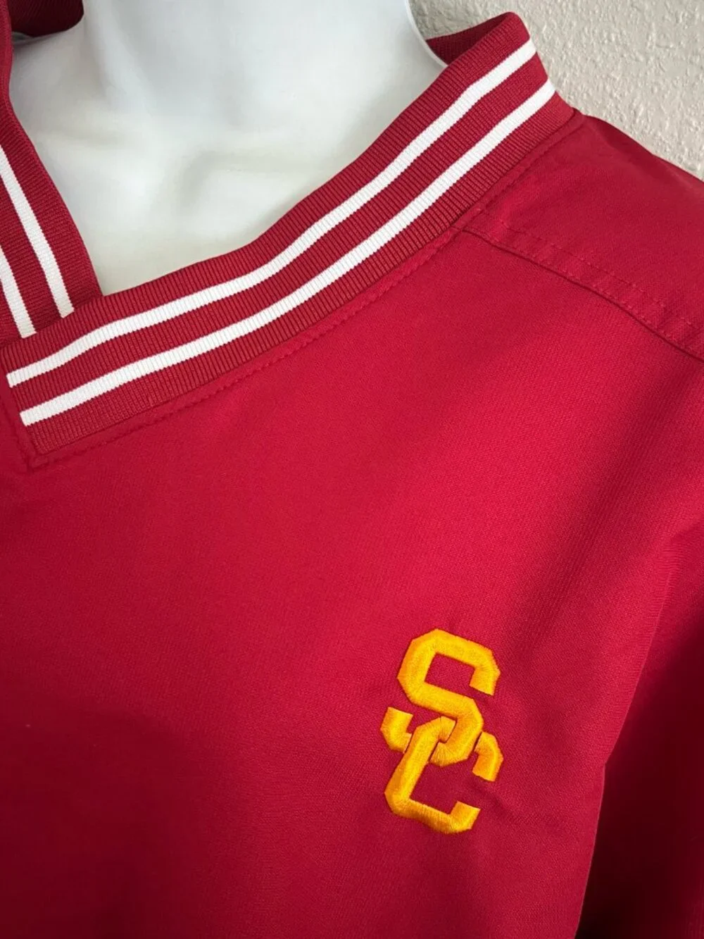 USC Trojans Men's Champion Cardinal Super Fan Scout Jacket Windbreaker Size L